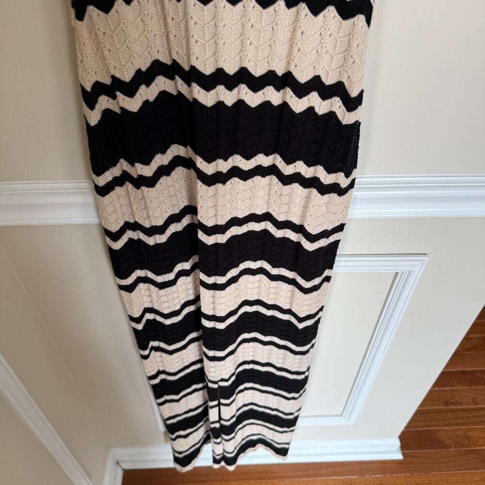Seven Wonders Bohemian Vacation Style Zig-Zag Knit Ring Front MIDI Dress Summer - Picture 9 of 13